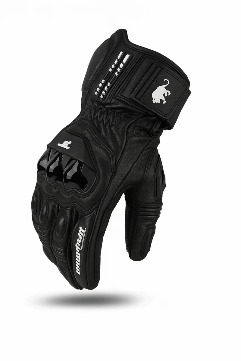 Gants Moto en Cuir avec Fibre de Carbone – Protection et Style Toute l’Année – Image 9