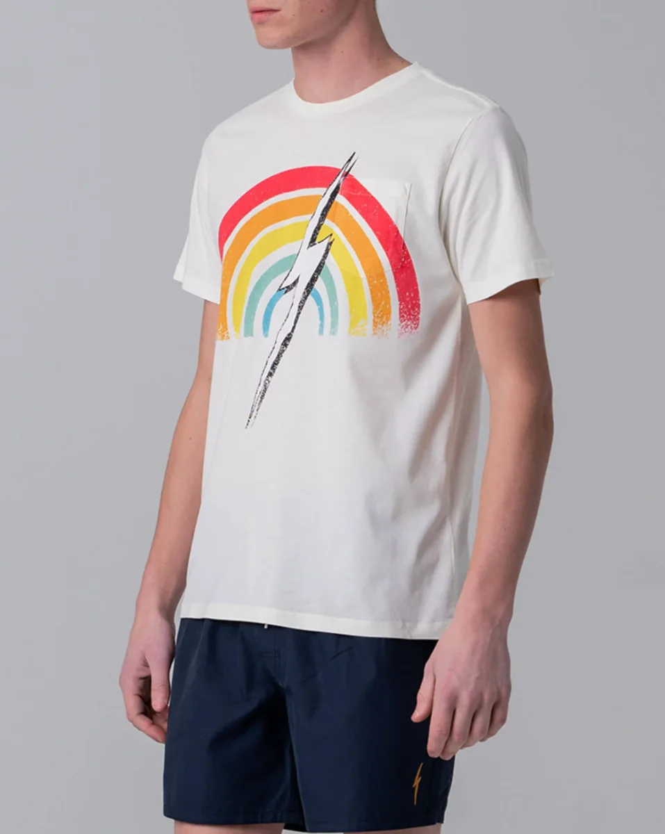 T-SHIRT REGULAR RAINBOW EM ALGODÃO ORGÂNICO